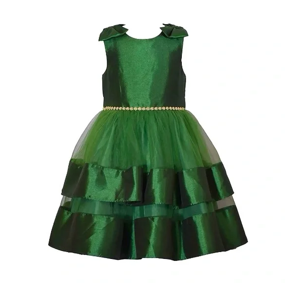 Bonnie Jean | Dresses | Bonnie Jean Toddler Little Girls Sleeveless Formal Holiday  Dress Green Nwt New | Poshmark